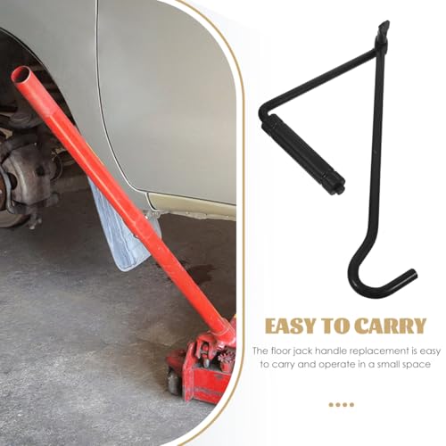 Foldable Scissor Jack Handle Car Jack Hand Rocker for Round Solid Shaft Portable Tools for Tire Change Trunk Storage and Roadside Vehicle Maintenance