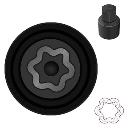 D-Wheel Locking Nut Key Compatible with Toyota, Lexus, Tacoma | Wheel Lock Nut Socket Adapter, Anti-Theft Lug Nut Removal Tool, Anti-Theft Screw Remover, Repair Tool, Tyre Fitting, garage - size: Socket D