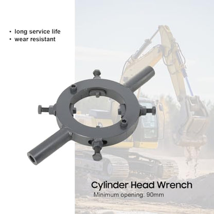 Hydraulic Cylinder Spanner Wrench, 4 Bolts Hydraulic Cylinder Tools Excavator maintenance wrench tool, Inner Diameter 90mm-140mm - size: 90mm-140mm
