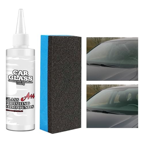 Glass Polishing Compound 100ml Cleaning Agent | Windshield Glass Stain Remover for Car Paint Auto Detailing Window Remove Water Spots Restore Clarity