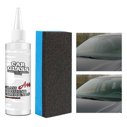 Glass Polishing Compound 100ml Cleaning Agent | Windshield Glass Stain Remover for Car Paint Auto Detailing Window Remove Water Spots Restore Clarity