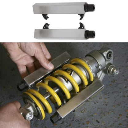 Motorcycle Spring Compressor Tool 800kg Capacity Carbon Steel Shock Absorber Removal Kit for Fork Suspension Repair with 17mm Hex Drive