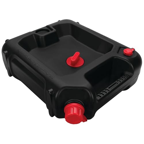 Performance Tool W4076 10-Quart Oil Drain Container, Deep Drain Well, Integrated Handle, Sealing Rubber Gaskets, Black - style: 10 Quart Drain Pan