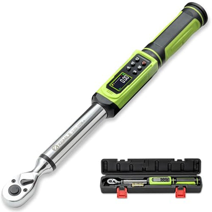 Digital Torque Wrench 3/8" Drive-1.5-99.6Ft.Lb for Car Motorcycle | Electronic Torque Wrench(2-135N.m), Vibration Buzzer LED Indicator,±2% Accuracy 5 Units for Bike Auto Tire Repair DIY - size: 3/8" 1.5-99.6 Ft.Lb
