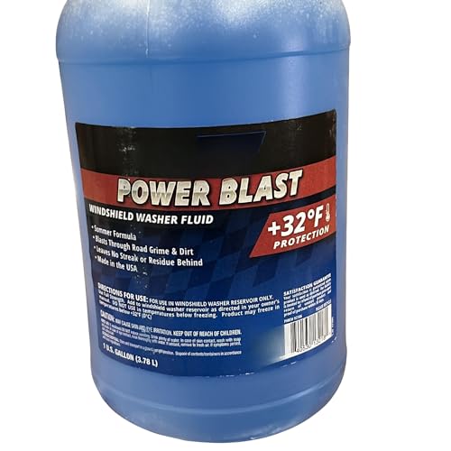6-Gallons Power Blast +32°F Protection Windshield Washer Fluid | Removes Road Grime & Dirt, Ready to Use (6 Jugs of 1 Gallon) - size: 128 Fl Oz (Pack of 6)