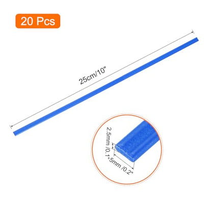 MECCANIXITY 20pcs 10 Inch Plastic Welding Rods PE Welding Strips Welder Rods for Plastic Welder, Car Bumper, Kayak Repair, Blue - color: Blue, size: 10 Inch
