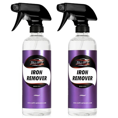 Swift Iron Remover & Wheel Cleaner (2-Pack) – Remove Brake Dust, Iron Oxide & Stuck-On Dirt & Debris from Paint & Wheels | Formula for Decon Car Wash | Preps Paint for Wax Coatings - size: 16 Fl Oz (Pack of 2)