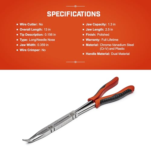 Crescent 13" X2™ Dual Material Long Reach Bent Nose Pliers - PSX201C-06