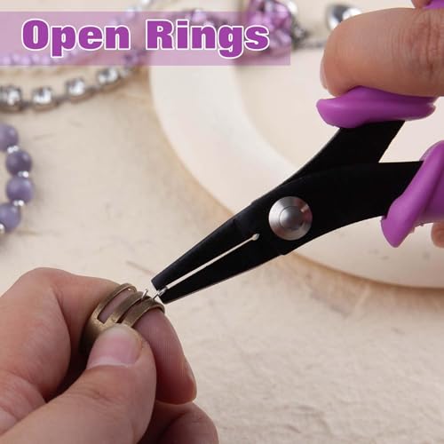 SPEEDWOX 5.5 Inch Mini Flat Nose Pliers for Jewelry Making Duckbill Pliers Smooth Jaw Small Flat Plier Hand Tools for Bending Straightening Wires Opening Rings DIY Craft - size: 5.5" Flat Nose