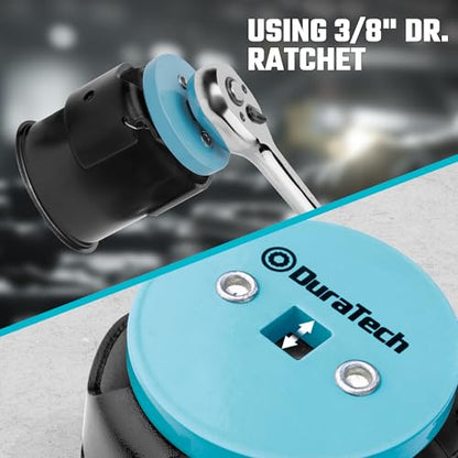 DURATECH Adjustable Oil Filter Wrench, Universal, 3/8" Drive | 2-1/2 to 3-1/8 Inches, Cap Style Filters, Small to Medium-Sized, Oil Filter Removal Tool - size: 2-1/2 to 3-1/8 Inches