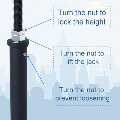 2 Pack U-Shaped Floor Jack, Heavy Duty Adjustable Steel Telepost with U-Head for 4x2, 4x4, 4x6 Joists, 11-15Inch Adjustment Range, Screw Jack Post for Beam Support & Leveling - size: 11-15