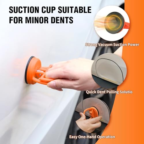 Professional Paintless Dent Repair Kit,Dent Puller Kit with Golden Lifter, Bridge Puller, Slide Hammer T-Bar, Suction Cup for Car Auto Body Hail Damage or Door Ding Removal - size: PDR tools-A1