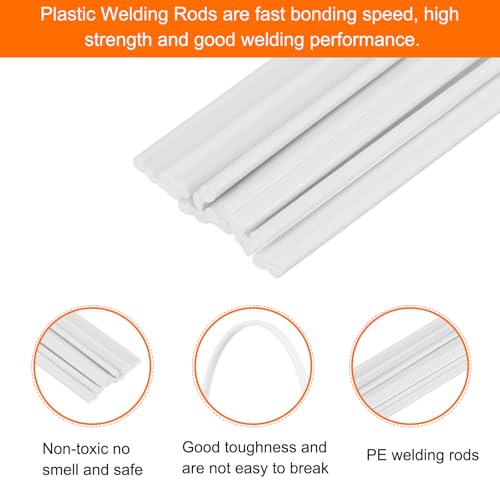 MECCANIXITY 10pcs 13 Inch Plastic Welding Rods PVC Welding Strips Welder Rods for Plastic Welder,Car Bumper, Kayak Repair, White - color: White, size: 13 Inch