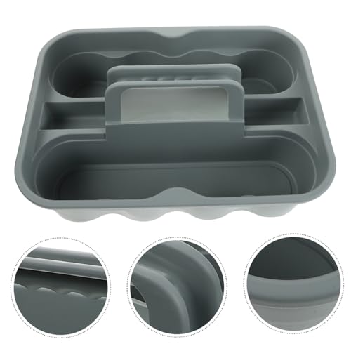 Handheld Plastic Basket with Handle Large Capacity Storage Organizer for Cleaning Tools Car Detailing and Bath Use Lightweight Plastic Design for Easy Portability