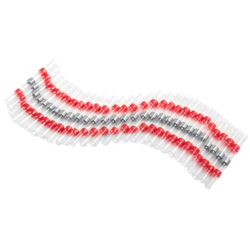 Chanzon UL Listed 200Pcs Heat Shrink Solder Seal Wire Connectors 22-18AWG Waterproof Butt Terminals Red Tin Joint Tube Connector Wiring Splice Terminals Automotive Marine DIY Projects - color: 2. 22-18AWG