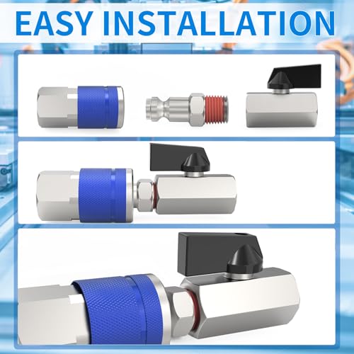 ChillWaves Automotive T-Style Air Plug, 1/4" NPT Male Pneumatic Plugs, Air Compressor Accessories Fittings(20-PACK) - size: 1/4" MNPT(1/4" Body)