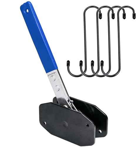 Brake Caliper Compression Tool with 4 Hooks & Blue Grip - Caliper Piston Compressor Tool, Brake Pad Spreader for Single/Twin/Quad Piston Disc Brake Repair