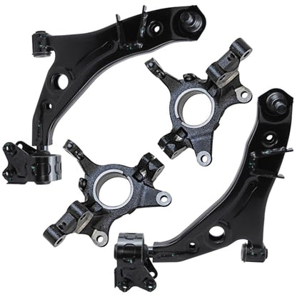 Detroit Axle - Front Steering Knuckles Lower Control Arms with Ball Joints Replacement for 2007-2014 Ford Edge 2007-2015 Lincoln MKX - 4pc Set - size: 4CU47883/4PC