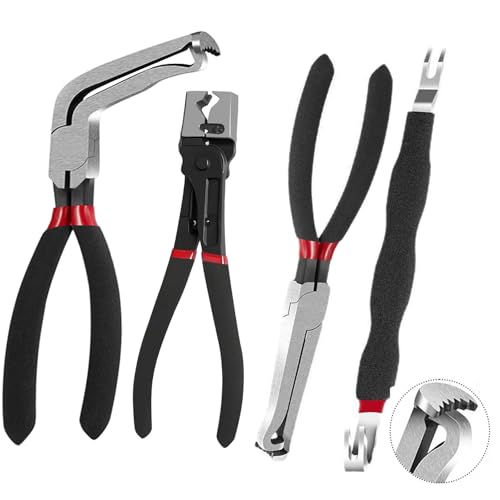 4 Pieces Electrical Disconnect Pliers for Cars, Automotive Electrical Plug Connector Disconnect Tool and Connector Separator and Hose Clamp Pliers - size: Electrical Disconnect Pliers Set 4