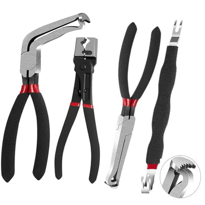 4 Pieces Electrical Disconnect Pliers for Cars, Automotive Electrical Plug Connector Disconnect Tool and Connector Separator and Hose Clamp Pliers - size: Electrical Disconnect Pliers Set 4