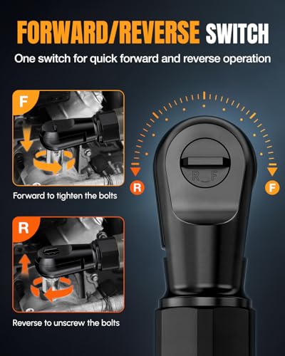 WORKPROX Electric Ratchet Wrench 1/2" Set, 20V Cordless Ratchet Wrench Kit, 74Ft-lbs, 250RPM, Battery Powered Ratchet with LED Light, 2-Pack 2000mAh Batteries, 7 Sockets & 3" Extension Bar - size: 1/2 inch
