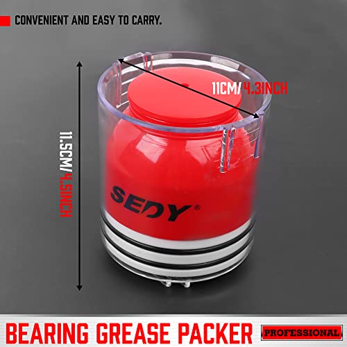 Premium Bearing Packer Kit, Handy Wheel Bearing Packer Tool Portable Wheel Bearing Grease Packer, Effortlessly Flushes Old Grease and Repacks Wheel Bearings