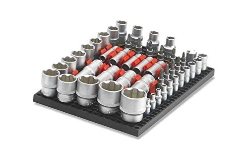 Organizer Genie ® - One Red Pegboard to organize your Sockets, Wrenches, Pliers, Screwdrivers, Bits and All Other Tools - color: Red