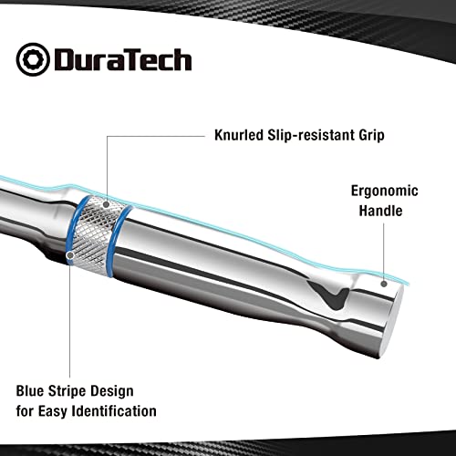 DURATECH 1/2-Inch Drive Ratchet, 90-Tooth Quick-release Ratchet Wrench, Reversible, Cr-V Made, Full Polished, Stocking Stuffers for Men Women Gifts for Men Gifts for Women - size: 1/2"(Polished)
