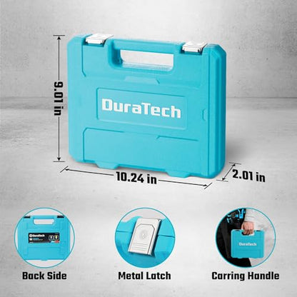 DURATECH 3/8" Drive Impact Swivel Socket Set, 16 Pieces Shallow Universal Impact Socket Set with Flexible Wobble, Metric, Cr-Mo Steel, 6 Points, Organized in Sturdy Storage Case(8-24mm) - style: 16 PCS Metric 3/8" Dr.