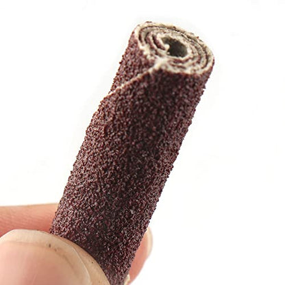 SI FANG Mini Sanding Engine Port and Polish Kit 1-1/2'' 100 Grit, Cylinder Head Abrasive Sandpaper Porting and Polishing Cartridge Roll Tool, for Metal Aluminum Cast Iron Sanding Rust Removal (5Pcs) - style: 100# 1-1/2''(Cylinder)