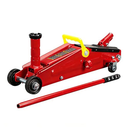 Big RED 3 Ton Hydraulic Trolley Service/Floor Jack with Extra Saddle | Lifting Range 5.8"-20.8", Fits for SUVs and Extended Height Trucks - size: 3 ton