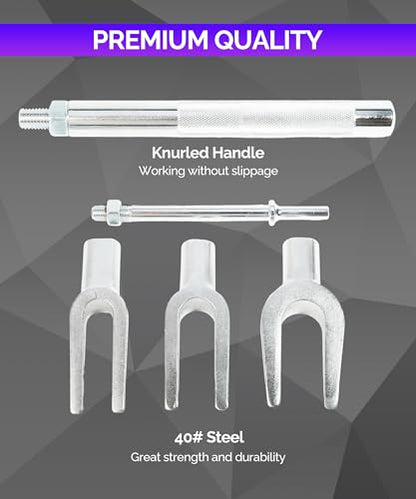 RACOONA 5PCS Ball Joint Separator,Ball Joint Tie Rod and Pitman Arm,Car Accessories Tie Rod Removal Tool Set Pickle Fork Ball Joint Separator Set Tie Rod,Ball Joint Separator Kit for Cars Light Trucks