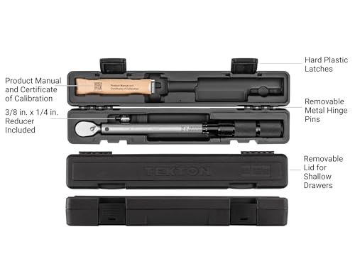 TEKTON 3/8 Inch Drive Micrometer Torque Wrench | TRQ51402 - size: 3/8 in.