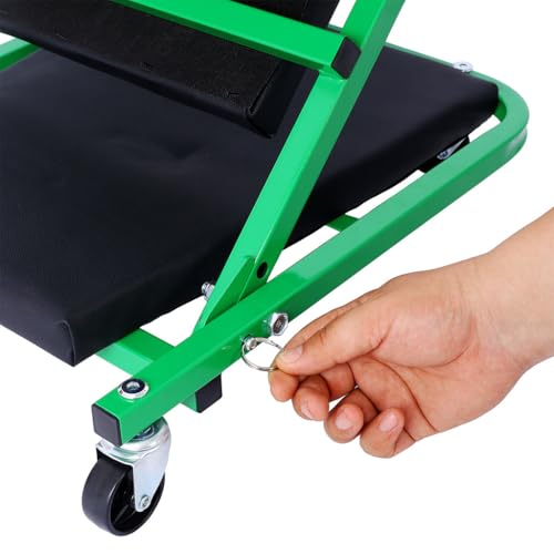 36" Mechanic Creeper and Rolling Stool, Convertible Z Creeper Seat with 6 Swivel Casters, 300 lbs Capacity Steel Frame Garage Chair for Auto Repair Shop Maintenance,Green - color: Green