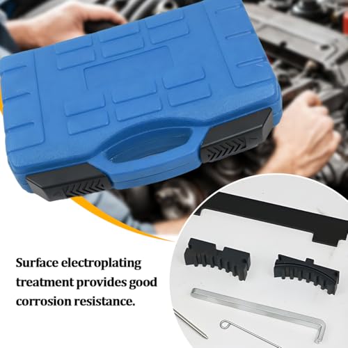 Car Timing Tool Kit, Vehicle Engine Camshaft Holding Belt Timing Locking Kit, Auto Camshaft Tensioning Alignment Tool Set, Compatible with 16V 1.4 1.6 1.8 en6340 km6340 (Blue) - color: Blue