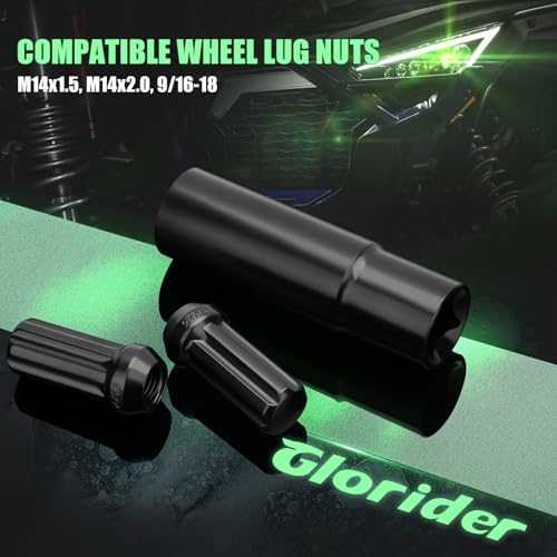 7 Spline Lug Nuts Key Socket, 1/2 Inch Drive Impact Square Tool - Quickly Remove M14x1.5, M14x2.0 and 9/16 Wheel Lug Nuts | 1 Pc (Black) - size: 7 Spline Socket