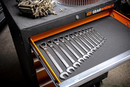 GEARWRENCH 12 Piece 90-Tooth 12 Point Metric Reversible Ratcheting Wrench Set | 86627 - style: 12 Pc Metric