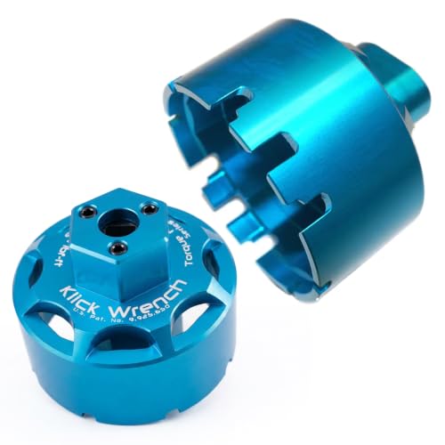 Cup Small 2 Stage 64mm–68mm Oil Filter Wrench | 25Nm Torque Limiting & 3/8 Drive Socket | 6061-T6 Billet Aluminum Blue Tool | Fits 64mm–68mm 14 Flute Canister Filters & Housings - size: 64–68mm RANGE
