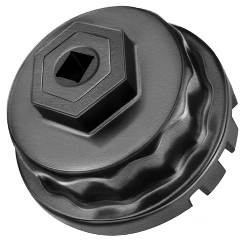 Oil Filter Wrench for Toyota, Lexus, RAV4, Camry, Tundra, Highlander, Sienna and More - Oil Filter Cap Removal Tool for 2.5L to 5.7L Engines with 64mm Cartridge Style Oil Filter Housings