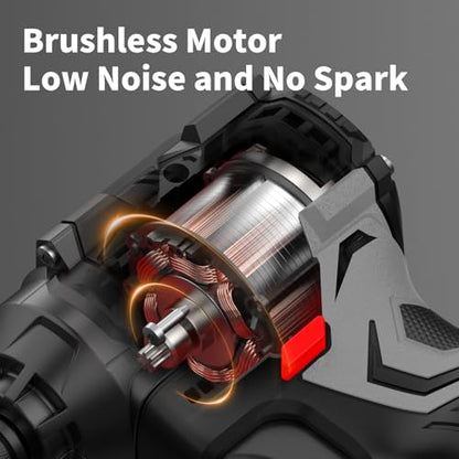 NAWIN Cordless Impact Driver Kit 16.8V Max Torque 140Nm（105ft-lbs）High Rotation Electric Impact Driver Brushless Motor Continuously Variable Rechargeable 1/4" impact driver 2.0Ah Batteries