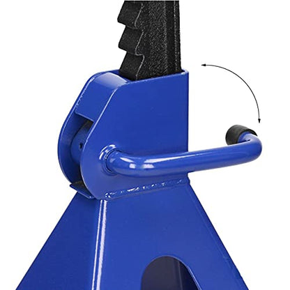 2Pcs Ratcheting Axle Stand, 3 Ton Adjustable Heavy Duty Axle Jack Stands Car Caravan Van Vehicle Stand Lifting Tool