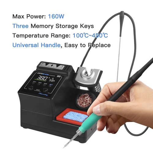 A9E Soldering Station 160W High Power Digital Display Solder Station Soldering Iron with 3pcs 210 Soldering Tips