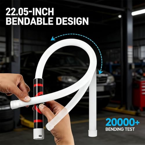 Flexible LED Flashlight Stick, 27" Bendable LED Work Light with High Lumen & 3 Brightness Modes, Rechargeable Inspection Light for Mechanics, Car Repair & Narrow Tight Spaces (1Pcs) - color: 1Pcs