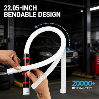 Flexible LED Flashlight Stick, 27" Bendable LED Work Light with High Lumen & 3 Brightness Modes, Rechargeable Inspection Light for Mechanics, Car Repair & Narrow Tight Spaces (2Pcs) - color: 2Pcs