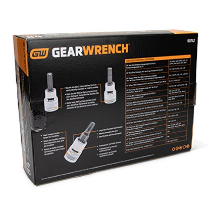 GEARWRENCH 84 Pc. Master SAE/Metric Hex And Torx Bit Socket Set - 80742 (Pack of 2) - size: 84 Piece Set (Pack of 2)