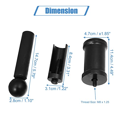 X AUTOHAUX Engine Fuel Injector Puller Removal Tool Injector Seal Install Kits for Volkswagen for Audi for Skoda FSI TSI TFSI 1.4 1.6 1.8 2.0 2.7 3.0 3.2 3.6 V6 4.2 V8