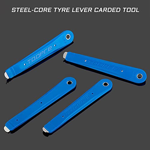 Set of 2 Steel-Core Tyre Levers | For Mountain and Road Bikes - Durable Metal Tire Carded Tools for MTB and Bicycle Repairs