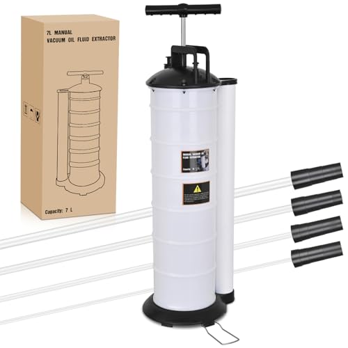 GOOACC Oil Extractor Pump for Oil Change Vacuum Pump 7L Manual Fluid Extractor Tools Kit with 4 Tubes and Storage Hole Oil Suction Pump Extractor for Automotive Boats Fluid Vacuum Evacuation Transfer - size: 7L Manual