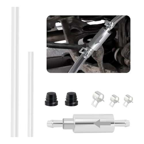 OFBAND Car Brake Bleeder Kit with One Way Check Valve,Transparent Car Brake Bleeder Hose One Way Check Valve & Brakes Bleeders Caps Kit,Practical One Ways Brakes Bleeders Valves Hose Kits - color: 1PC