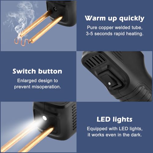Cordless Plastic Welder, Portable Plastic Welding Kit USB-C Charging, 200pcs Hot Plastics Stapler, Plastics Soldering Kit with LED Light(balck)